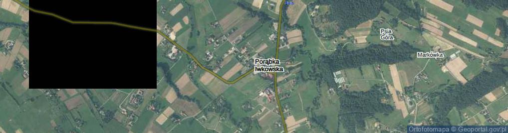 Zdjęcie satelitarne Porąbka Iwkowska ul.